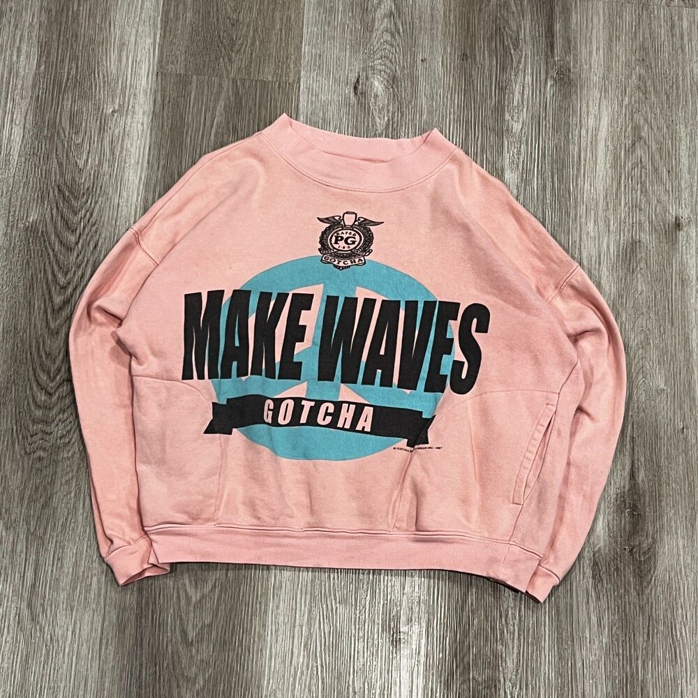 Vintage 1987 Gotcha Sportswear by Icons of Culture Surf Sweatshirt w Pockets XS
